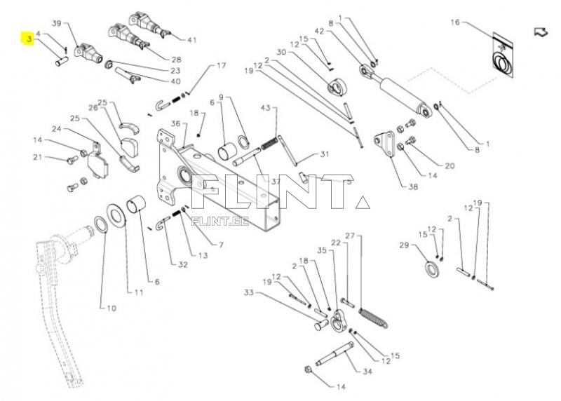 Finger Kverneland D20x53.5; hole 5mm KK010260