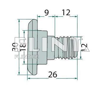 Bolt+nut FELLA 426023 (M12x21)