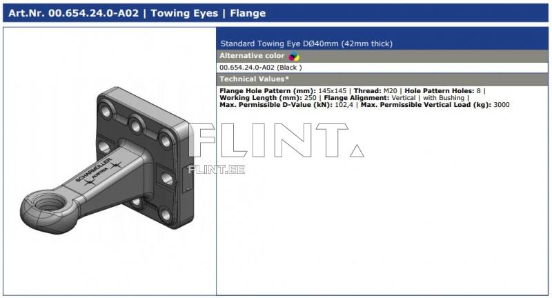 Towing eye Scharmüller 00.654.24.0 (145x145) eye 40mm