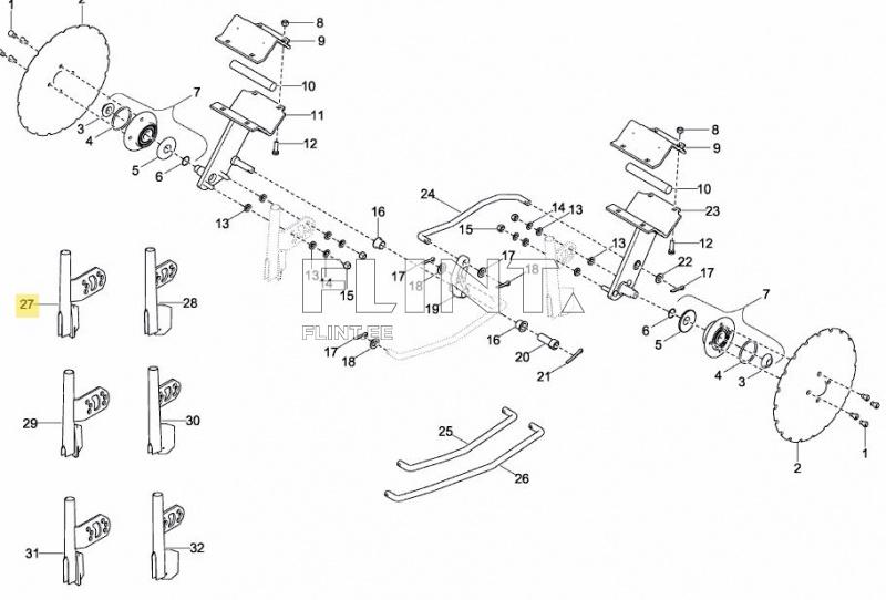 Seed coulter (left, long slot, universal for HC, RD899-) Väderstad 432117