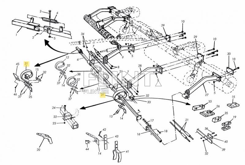 Crossboard tine Väderstad 202181