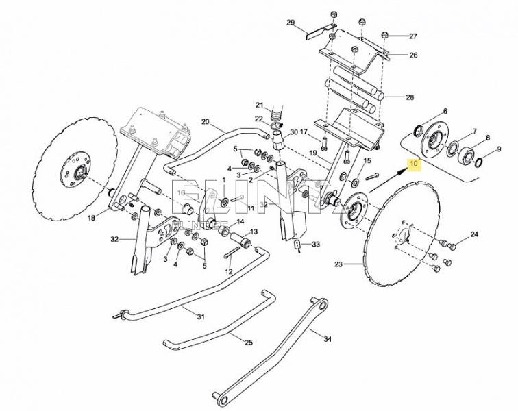 Bearing housing cpl with bearing Väderstad 420832