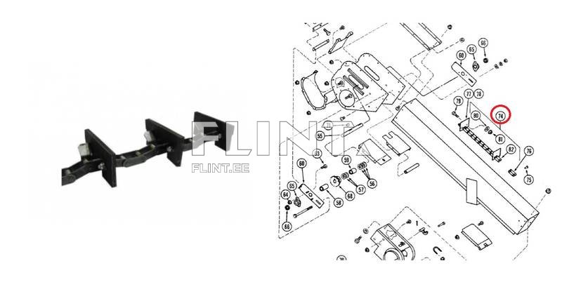 Elevaatori kett Case 1312203C92 (27 laba, 4637mm)