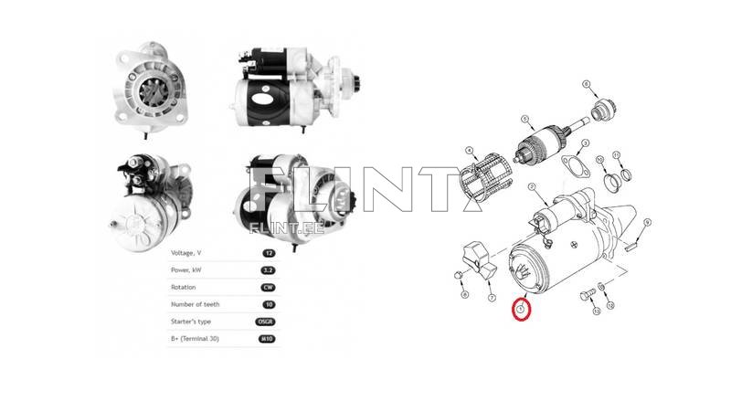 Starter 12V 3,2 KW z10 Case