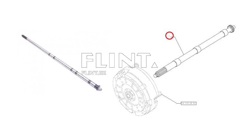 PTO shaft Case 5089354 (L=1067mm)