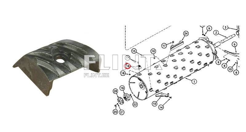 Rootori käpp Case/ New Holland (1309336c2/84164540)