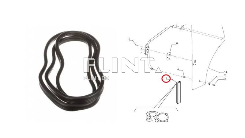 Ukseklaasi tihend Case/ New Holland 87679905