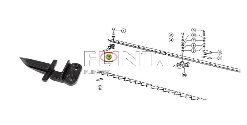End finger Claas 626296/676241