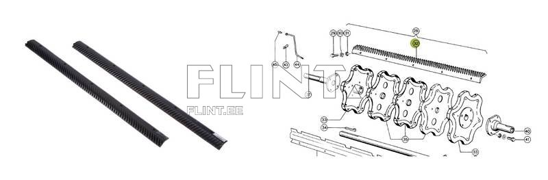 Peksutrumli siinide kmpl. Claas 177531 (17/40) V+P (L=1045mm)