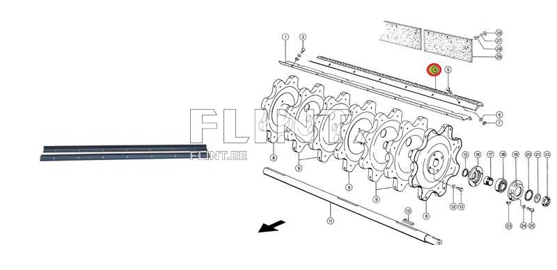 Peksutrumli siinide kmpl (P+P) Claas 181744 (L=1680 mm)