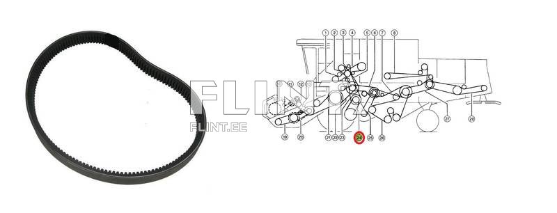 Hammasrihm Claas 609823 (56x2470)
