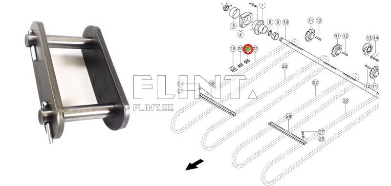 Chain lock Claas 603949 (ts-ts 38.4mm)
