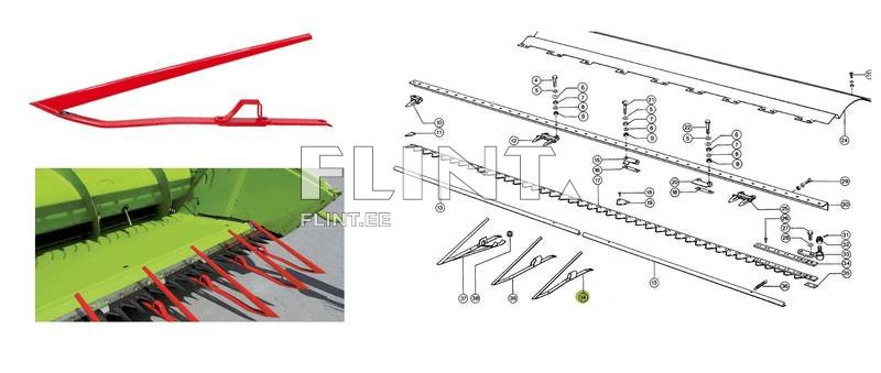 Crop lifter Claas, Niva, DON RS-1630 (6102723; 6262991; 6102944)