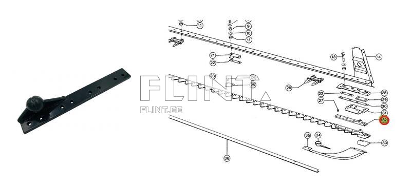 Knife head Claas 613304