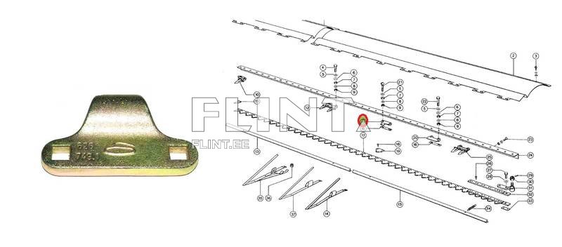 Blade guide Claas nCS228/116Cs 22/11 (6267491)