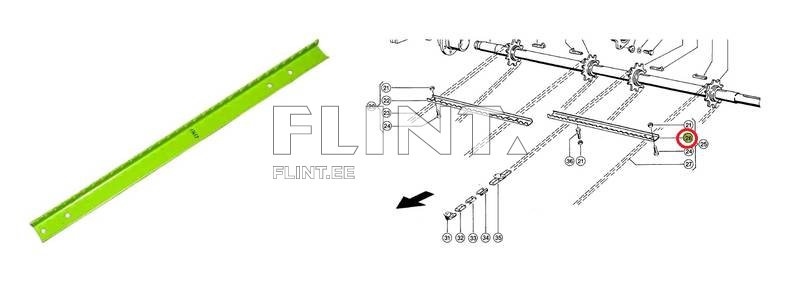 Conveyor bar Claas 630565 L=740mm (left)