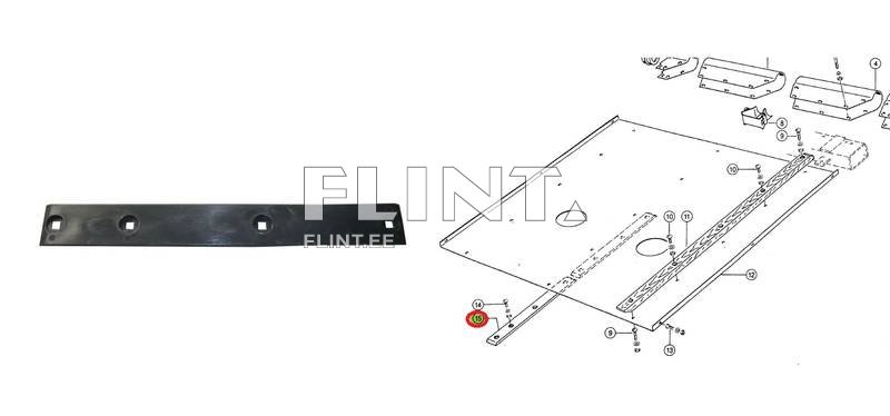 Chain guide Claas 6305700 (L=444mm)