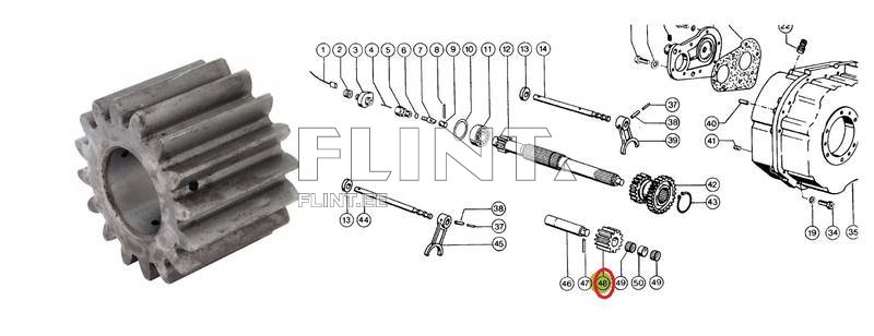 Gearbox cog Claas 6350332