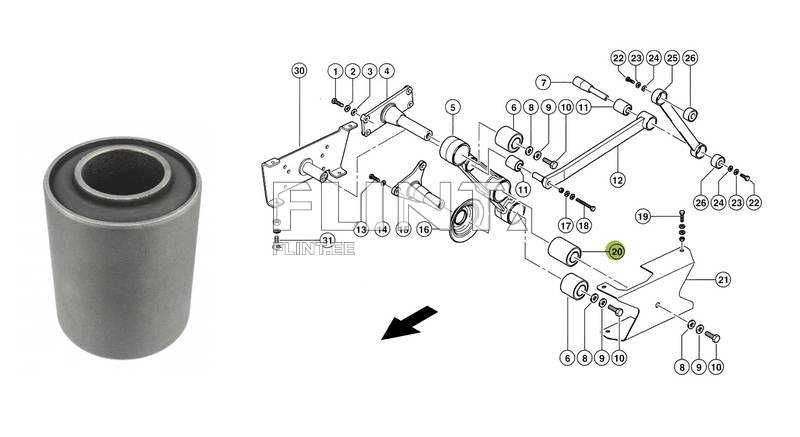 Puks Claas 647431.0 (D = 70, d = 36, h = 90)