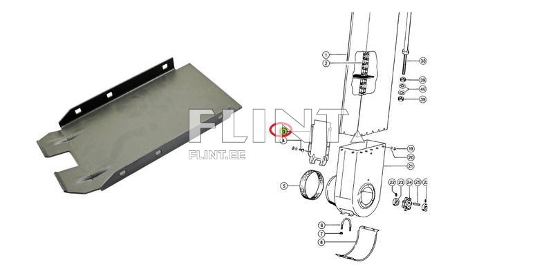 Divider plate 6477110 Claas