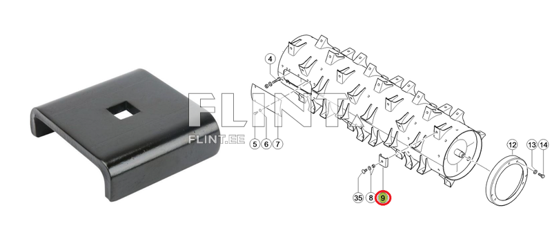 Plaat Claas 6631570 (62,5x58x5; ava 11mm)