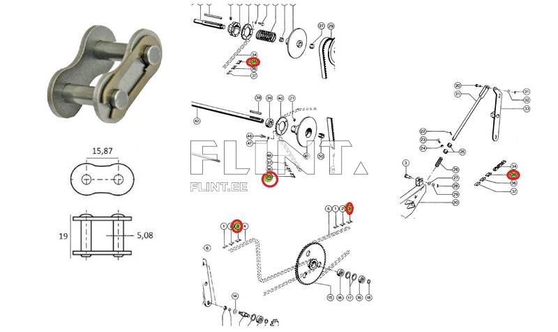 Chain lock Claas 670251 (520-1) 15,8