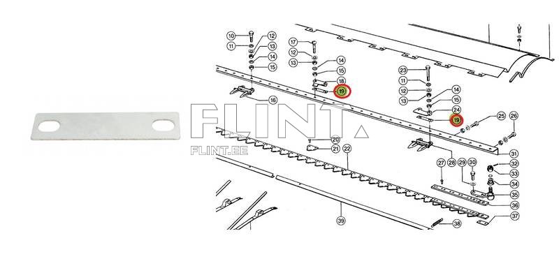 Harvester blade support Claas 673753.1