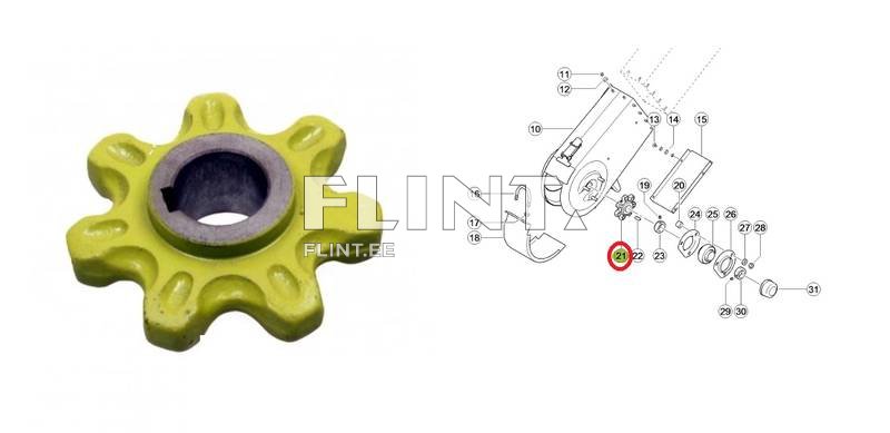 Elevaatori tähik Claas 674143 (z7; ava 30mm)