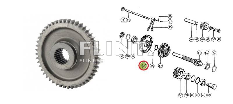 Gearbox cog Claas 677488