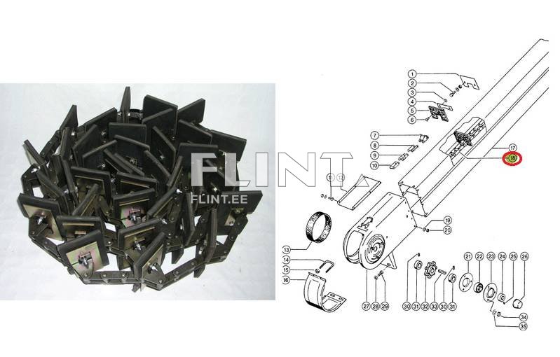 Elevaatori kett Claas 6784480 (prahi) Dominator, Medion