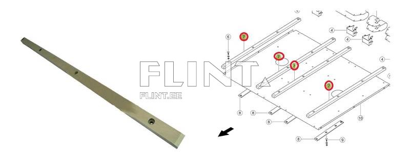 Wooden chain guide Claas 765970 (40x30x1280mm)