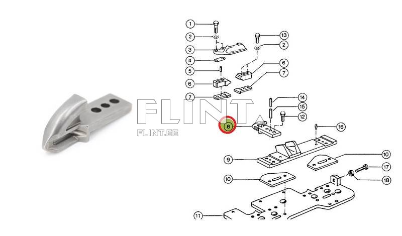 Upper knife Claas 803905