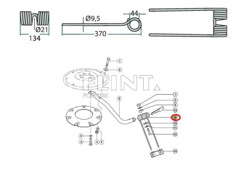 Kaaruti pii Claas 9568151 (370x134x9,5; ava 44mm)