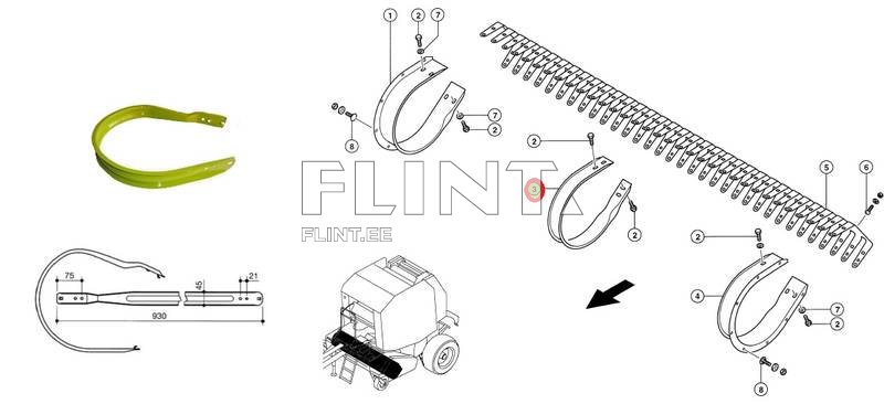 Pick-up loop Claas 987770.0M (986434.0; 987770.0; 59.407)