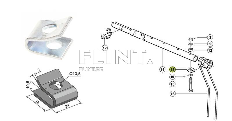 Clamp Claas; Pöttinger; Krone; Fella 460304