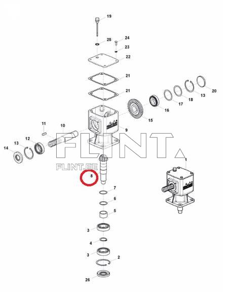 Gearbox lower axle Cosmo SGM (W33084)