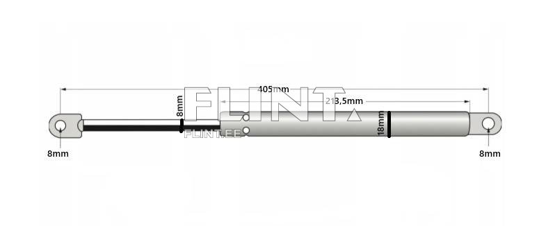Gas strut 500N; L-405mm