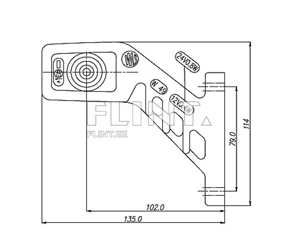 Position light W49 left (135x144x37mm) Position light W49 left (135x144x37mm)