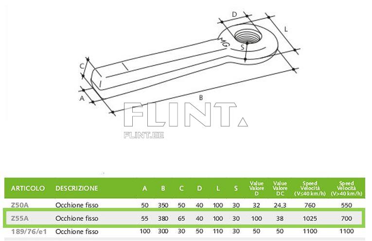 Coupling eye 10T (00547)