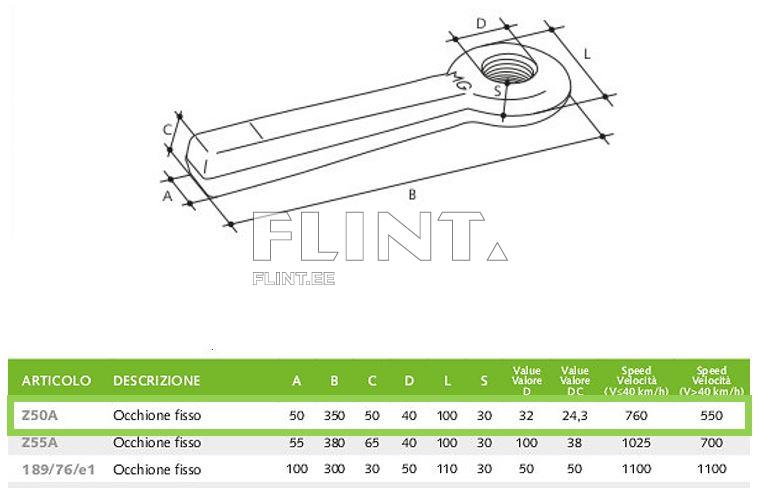 Coupling eye 7T (00539)