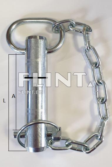 Security pin with chain (30x110x124mm)