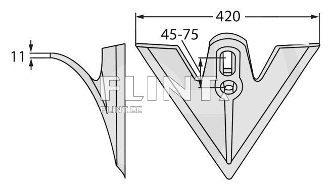 Siipiterä 420x11 (45-75 ts-ts)