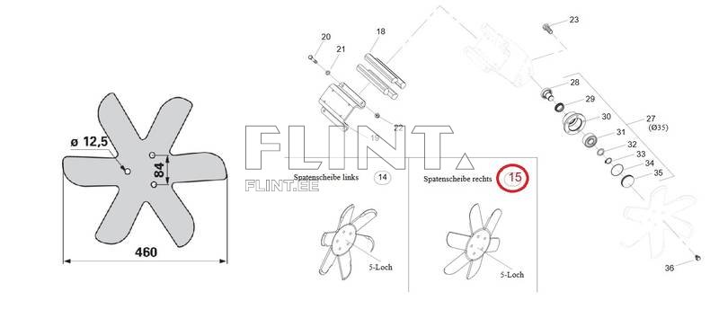 Disc 460x8mm 00311015 (right) Horsch