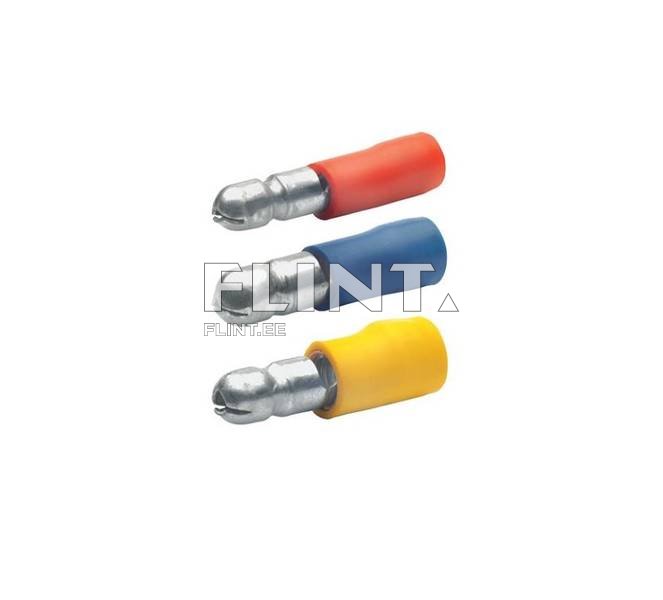 Isoleeritud ümar pistik ø 4mm punane