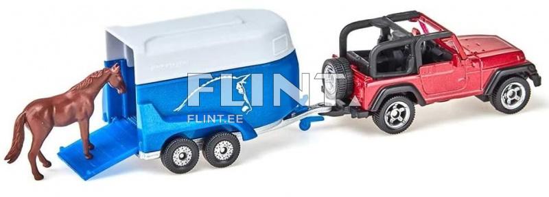 Jeep with horse trailer SIKU 1:87 (146x38x42mm)