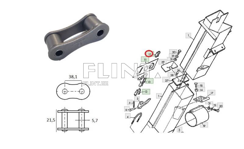 Ketilüli John Deere AL15479 (kett S51) 38.1