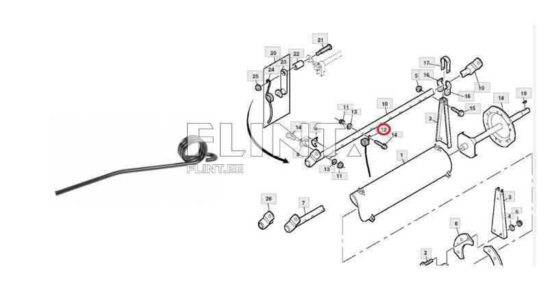 Haspli pii John Deere (Z102299, H176179, H176180)