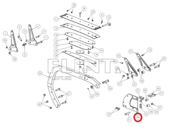 Support plate KK061540 Kverneland