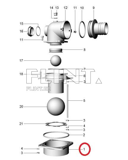 Flanged sleeve 4" 150x150mm