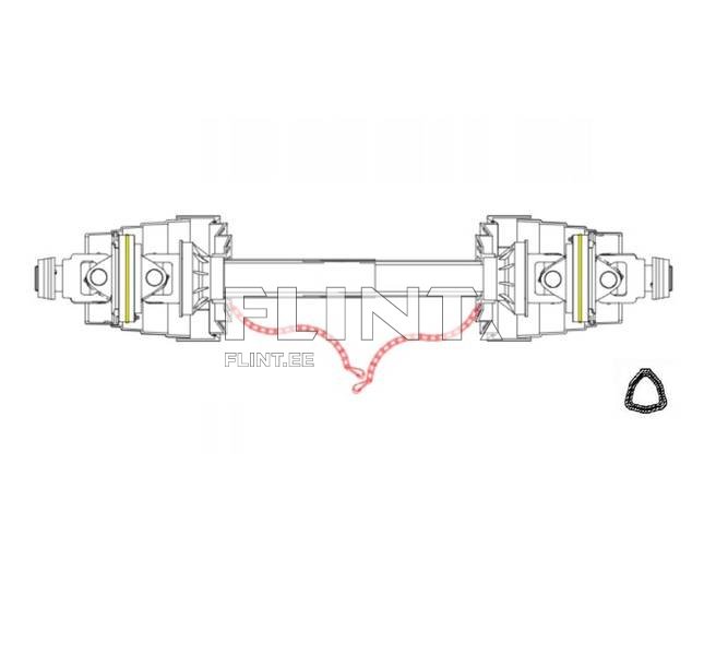 Kardaan z6 lainurk x z6 lainurk L-1250mm - rist 32x76mm (kolmnurk)